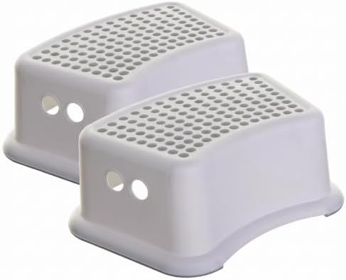 Step Stool for Kids - Non-Slip Base and Contoured Design for Toilet Potty Training and Sink Use (Pack of 2)
